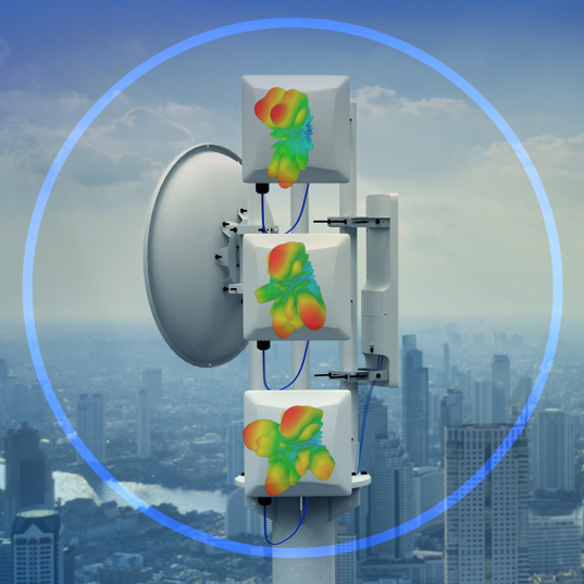 3D rendering of EMAG Antenna with simulation data displayed