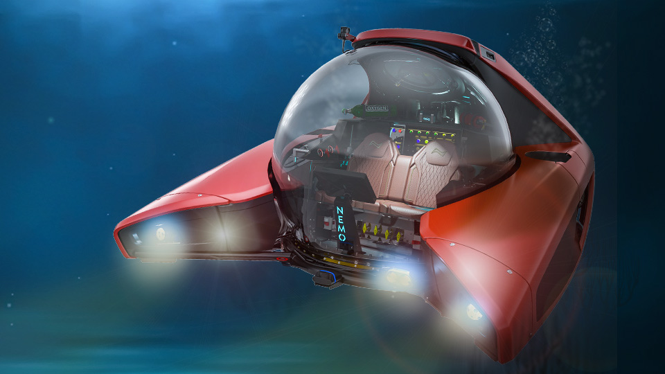 SOLIDWORKS 3D model of NEMO submersible