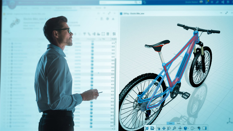 bicycle design on computer