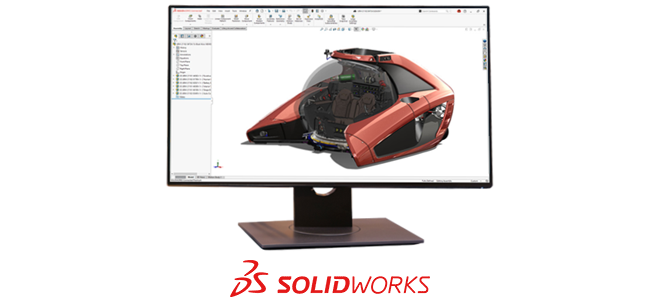 SOLIDWORKS user interface showing a 3D rendering of a NEMO submersible vehicle