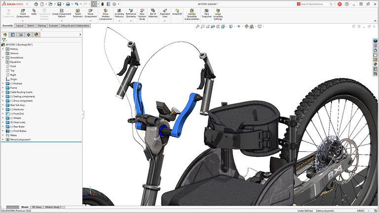 3D Model with file data in SOLIDWORKS software