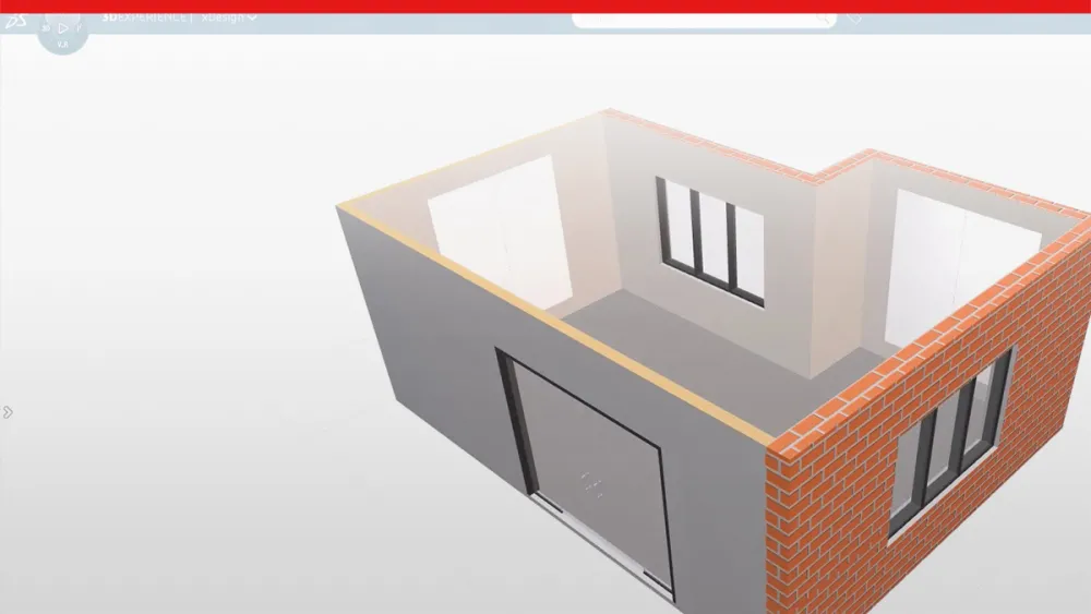 SOLIDWORKS xDesign 3D model of room in home