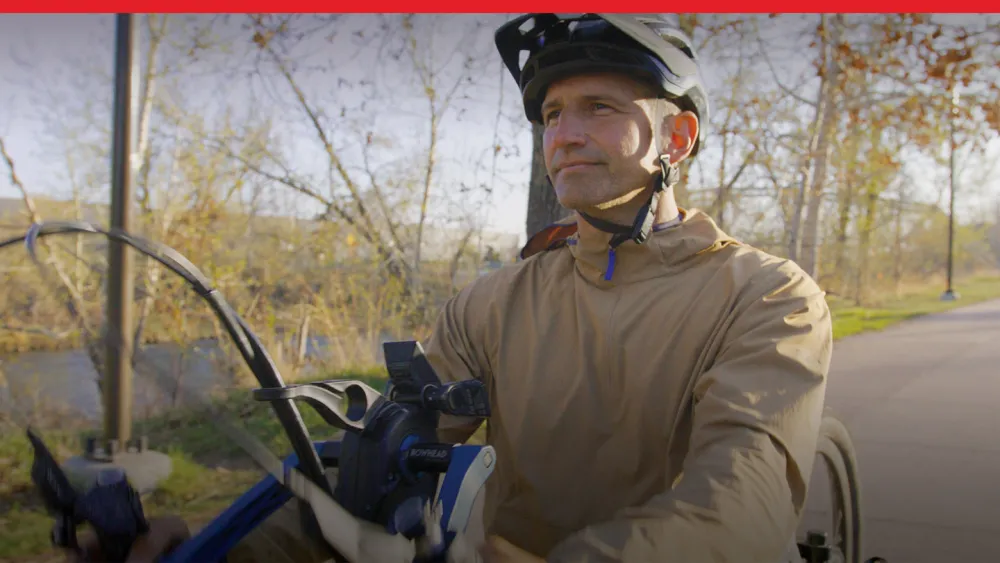 Man riding Bowhead wheelchair - SOLIDWORKS Cloud Services