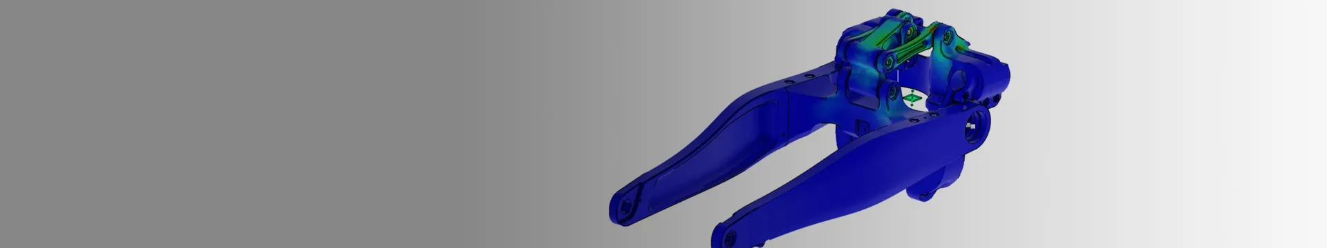 SOLIDWORKS  3D model of part with simulation data