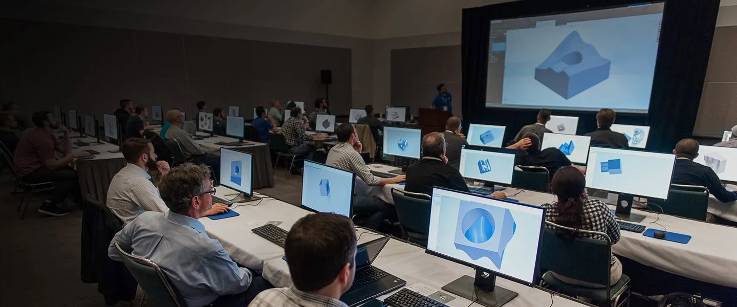 SOLIDWORKS customers watching presentation