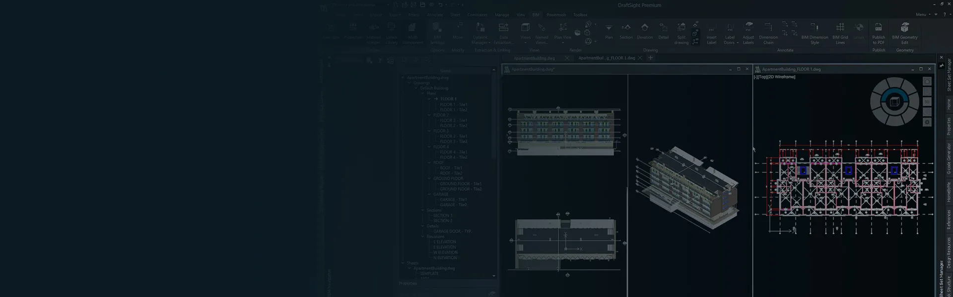 DraftSight 2D design of building