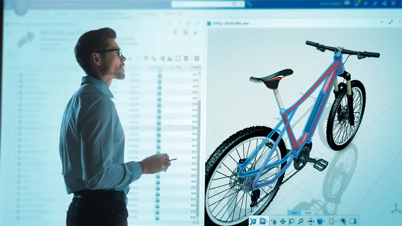 bicycle design on computer