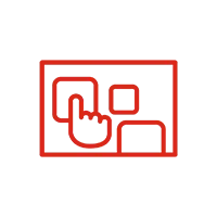 icon showing a hand pointing to one option