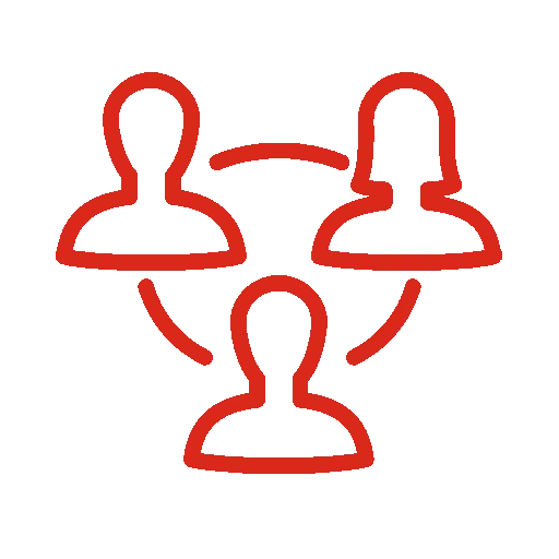 SOLIDWORKS icon showing connection between three people