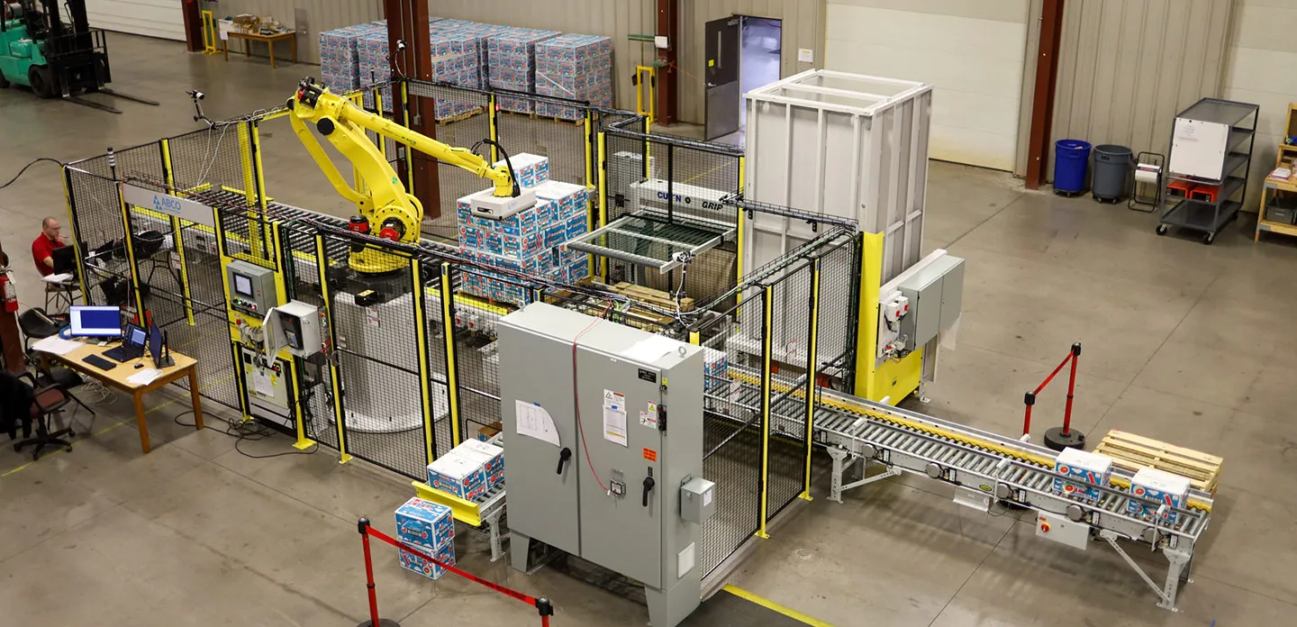 ABCO Automation assembly line viewed from above