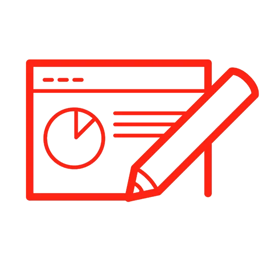 Design Automation icon showing design template with pencil