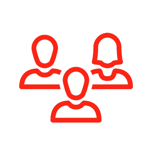 Collaboration icon showing people
