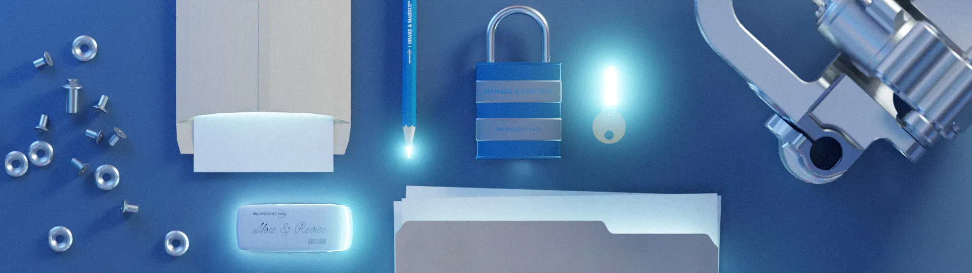 Design tools on table - SOLIDWORKS cloud services tutorials