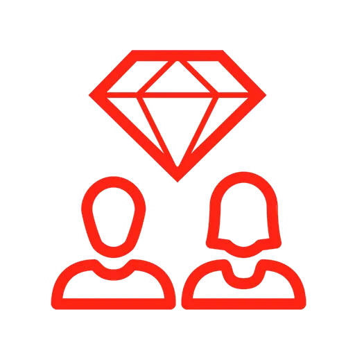 Build a stronger resume icon showing a gem