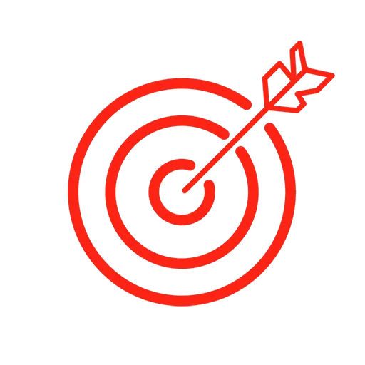 New challenges icon with arrow hitting the target