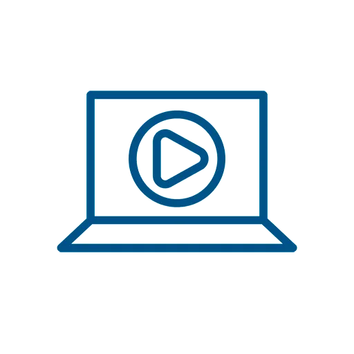 Tutorial videos icon showing play button on screen - SOLIDWORKS