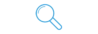 Magnifying glass icon for finding SOLIDWORKS answers
