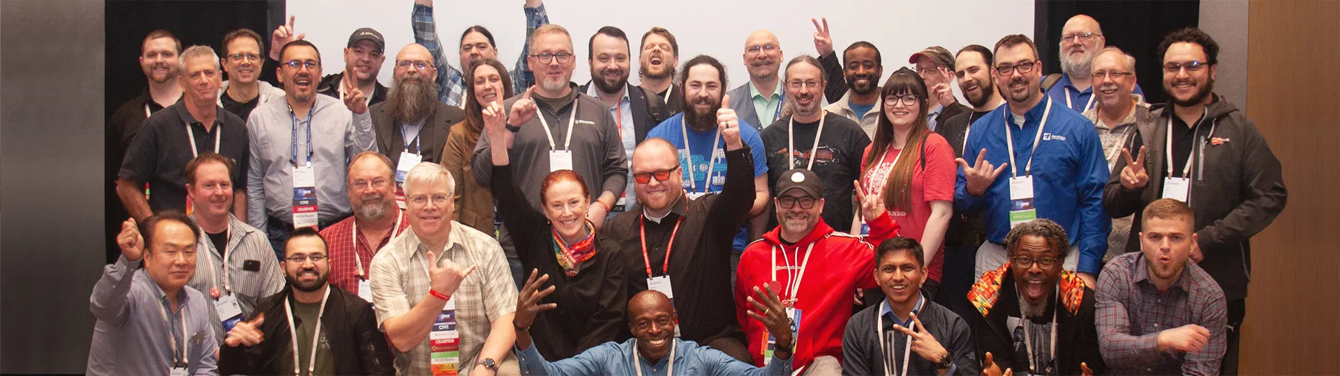 Group photo of members of the SOLIDWORKS Champions Program