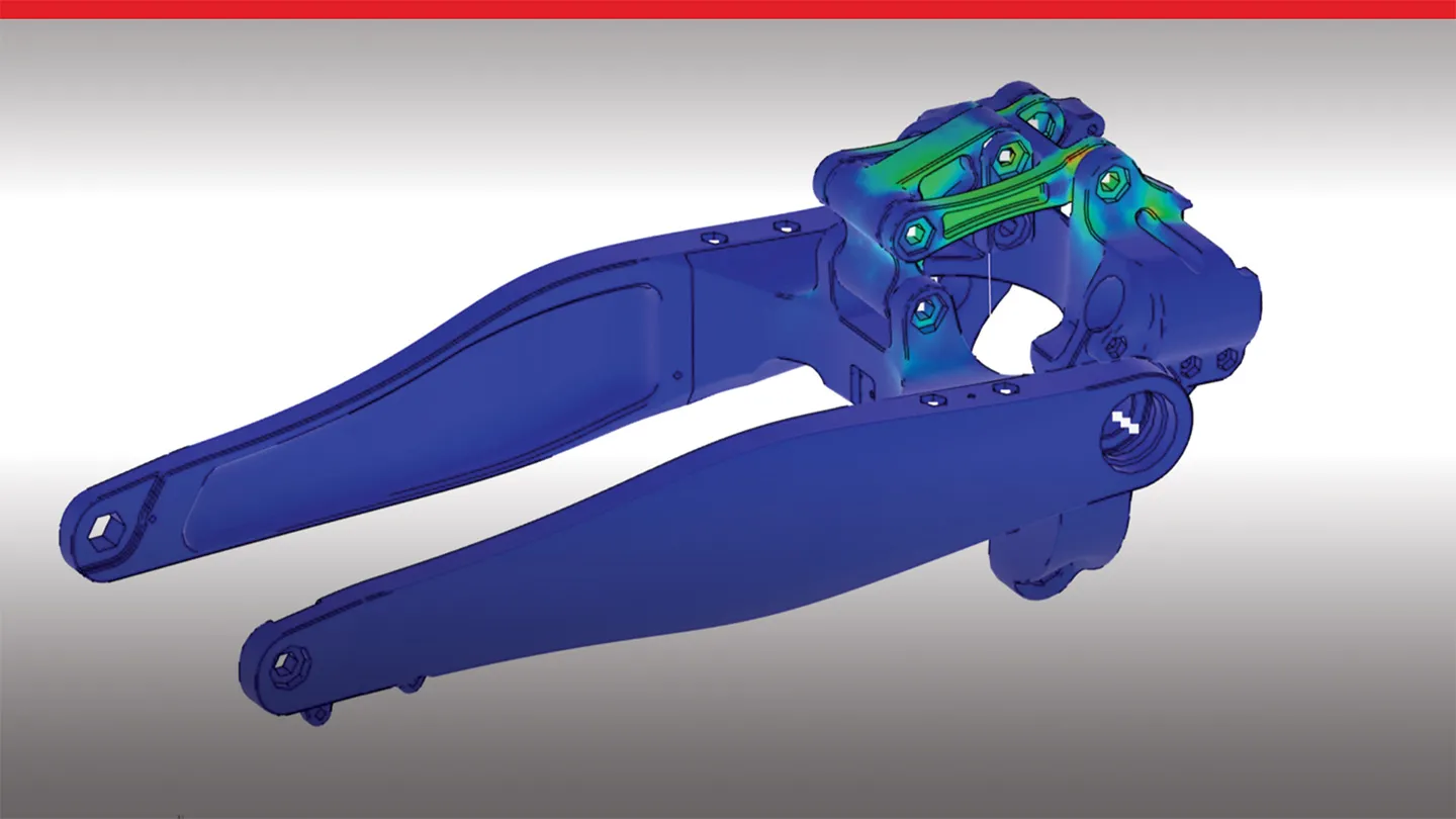 3D Model of part with simulation - SOLIDWORKS 2024
