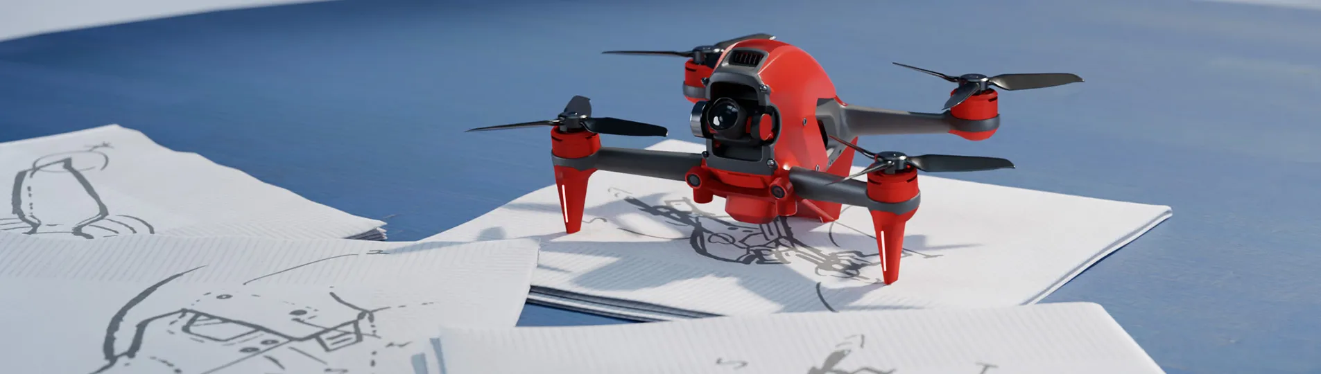 3D CAD Model - Quadcopter Drone Example 1