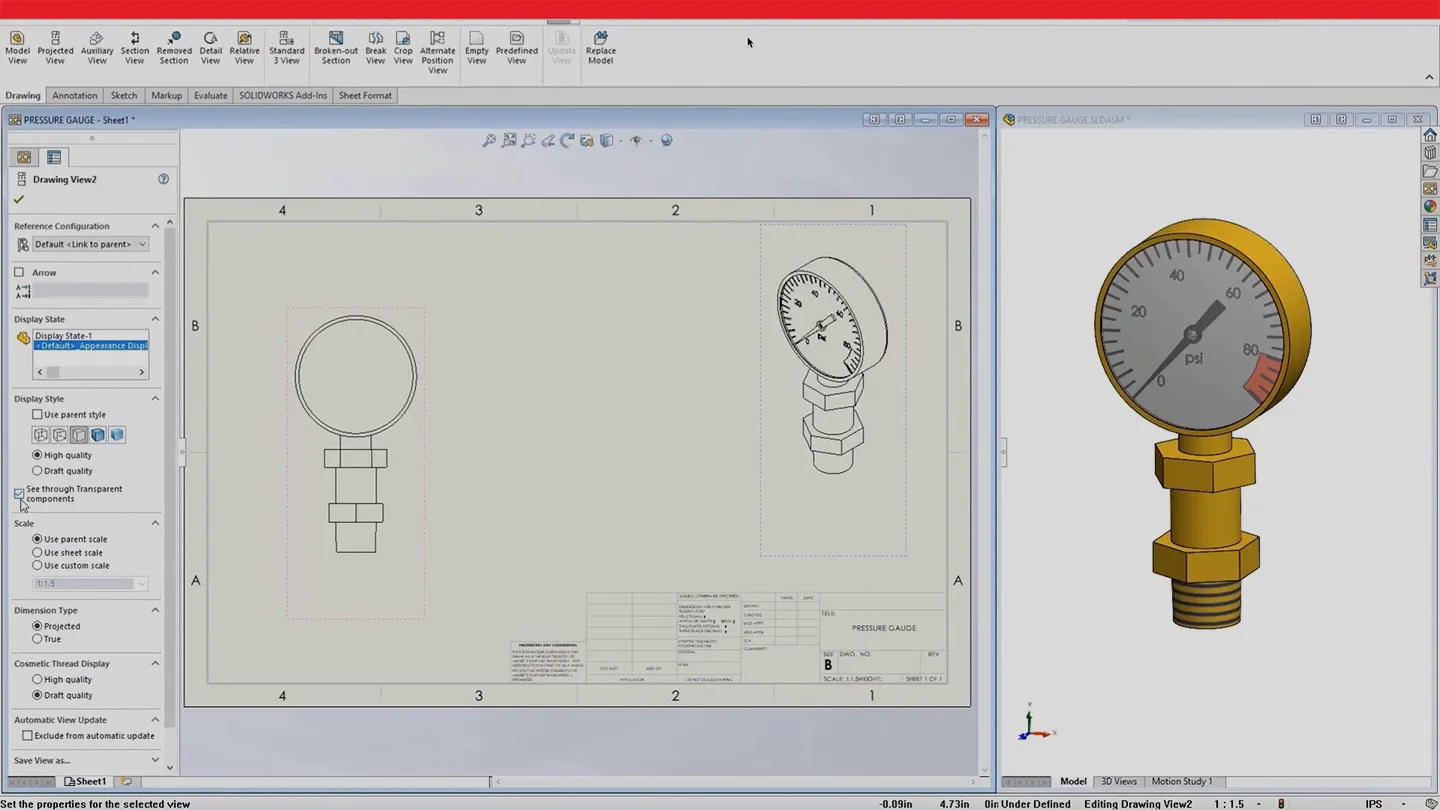 SOLIDWORKS 工程图文件截图